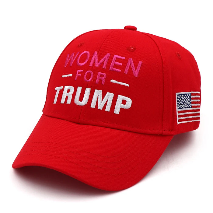 New Donald Trump 2024 USA Flag Baseball Caps WOMEN FOR TRUMP Snapback Hat