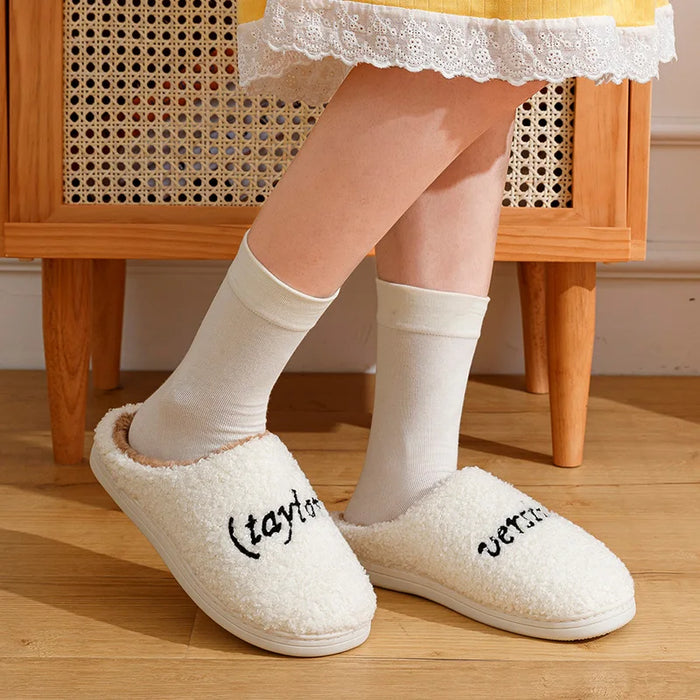 Taylor's Style Version TS Swifties Music Tour Plush Home Slippers