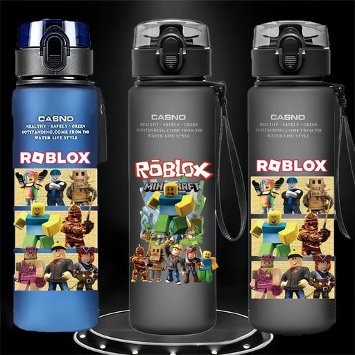 Roblox™ 560ml Cartoon Water Bottle – Roblox-Inspired Frosted Cup for Kids, School & Sports