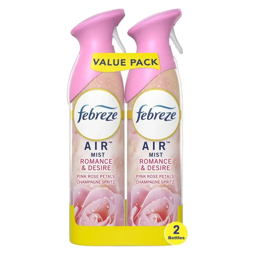 Fabreze™ Air Freshener Spray – 2-Pack of Romantic Pink Petals Scent for Home & Car