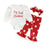 3PCS Baby Girl Christmas Outfit – Santa Claus & Letter Print Long Sleeve Top, Flare Pants & Headband (0-18M)