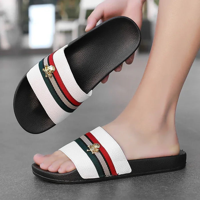Gucci Men Luxury Casual Slippers Fashion Indoor Outdoor Beach Women Round Toe Non-Slip