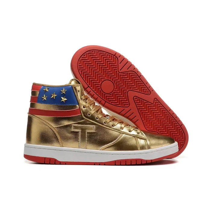 Trump GOLD MAGA 2024 NEVER SURRENDER Sneakers