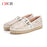 Luxury Fashion Designer Brand Plaid Handmade Loafers Lady Shoes