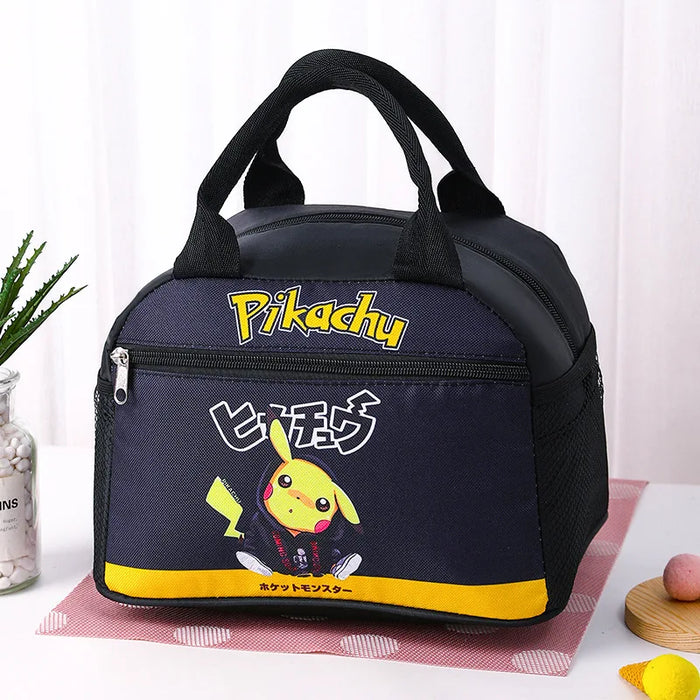 Pikachu Insulated Lunch Bag – Portable Foldable Cooler Lunch Box, Thermal Storage Handbag for School, Office, Travel & Picnics