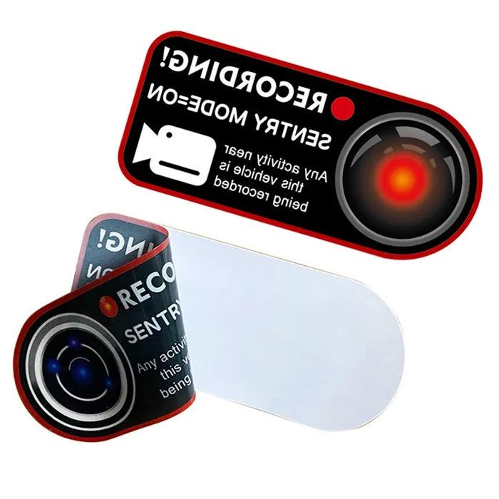 Car Body Warning Stickers For Tesla Model 3 Y X S Sentry Mode Recorder Static Sticker Autopilot Warning Post Accessories