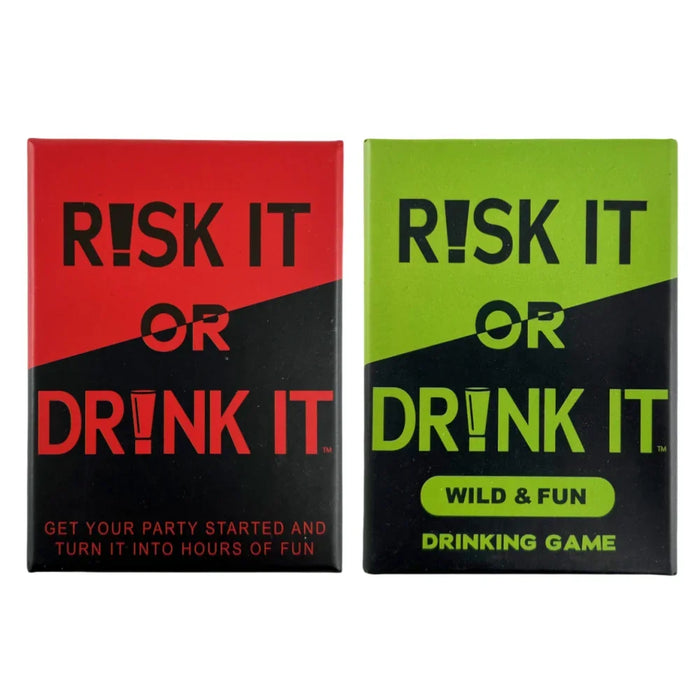 Risk It or Drink It – Hilarious Party Card Game with Dares, Challenges & Drinking Fun for Pregame, College, and Adult Game Night
