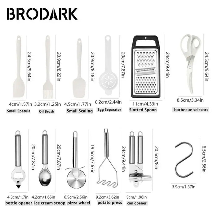 ChefCraft™ 44-Piece Premium Silicone Kitchen Utensil Set – Heat-Resistant Tools with Wooden Handles