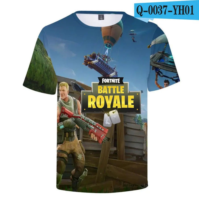 Fortnite Graphic T-Shirt for Men & Kids – Short Sleeve Summer Tee, Unisex Gamer Top