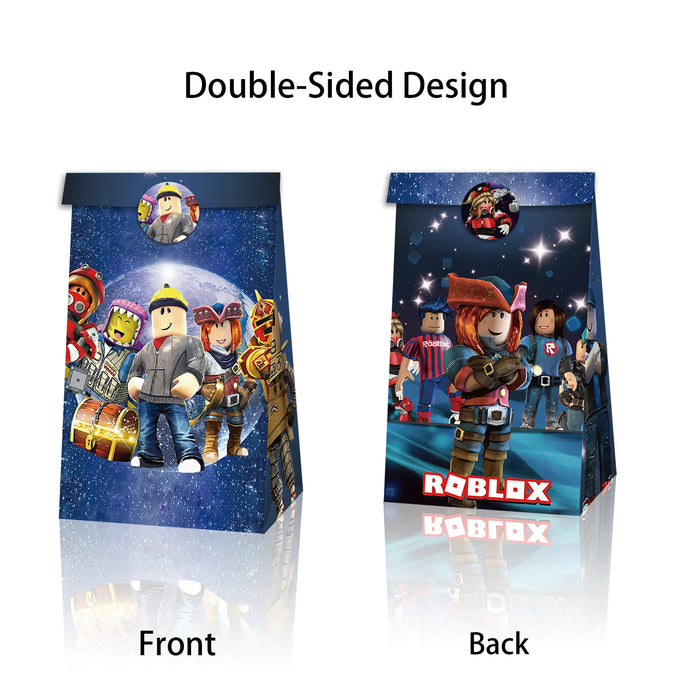 Roblox Birthday Party Favor Bags – 12/60PCS Gift & Candy Boxes for Kids’ Party Decorations & Supplies