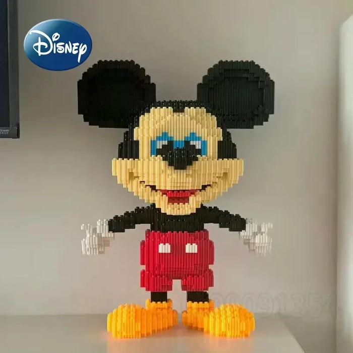 Disney Mickey's New Building Block Toy 38cm Puzzle Assembled Building Block Toy DIY Cartoon 3D Model Children's Puzzle Toy