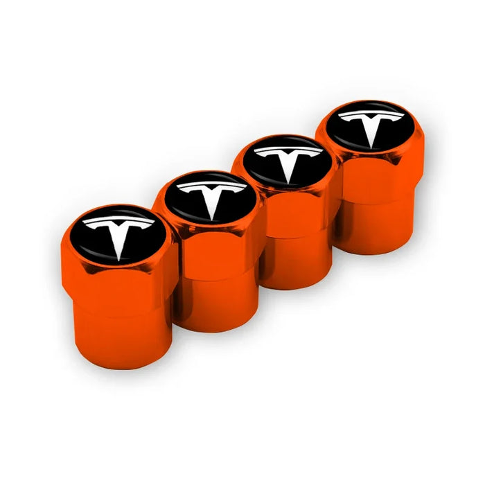 4PCS Tesla Tire Valve Stem Caps – Dustproof Aluminum Alloy Wheel Air Caps for Model 3, Y, S & X