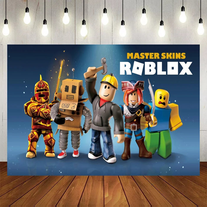 Robot Roblox Kids Birthday Party Supplies Set