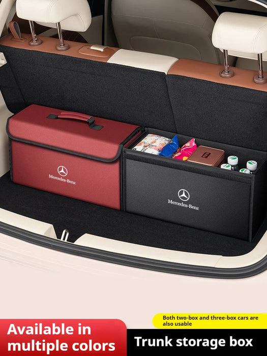 Mercedes-Benz AMG Foldable Car Trunk Storage Organizer Box – Multipurpose Storage Bag for A/B/C/E/S-Class, GLA, GLB, GLC, GLE, SLK & More