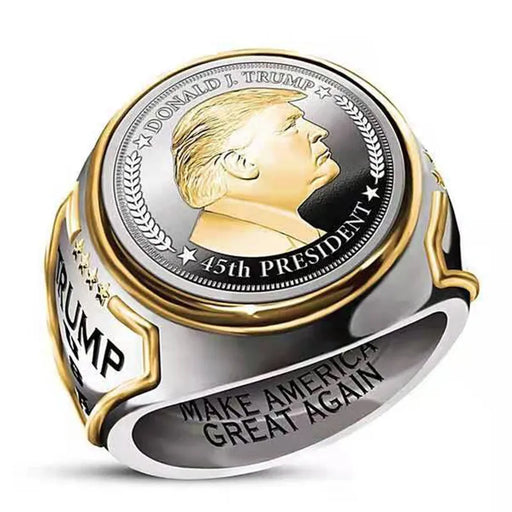 Fashion USA President Trump American President Cool Ring