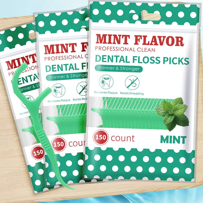 Mint Dental Floss Sticks – Portable Disposable Oral Care for Deep Interdental Cleaning