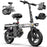 GS5 Smart Folding E-Bike | 30+ MPH High-Torque Electric City Rider | 11-Point Shock Absorption & Portable 14-Inch Fat Tire Design