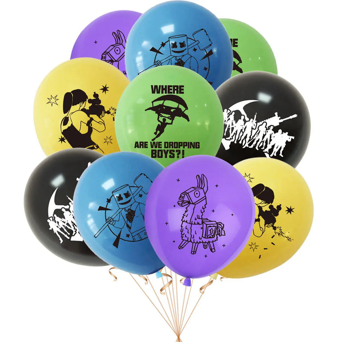 BattleFest™ Fortnite Party Set – Llama Theme Plates & Cups for Boys’ Birthday Decorations