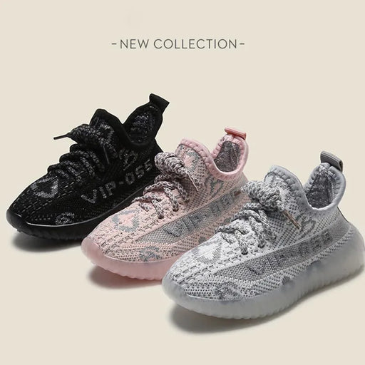 Children Yeezy Stylish Sneakers – Comfy Breathable Mesh Lace-Ups for Boys & Girls