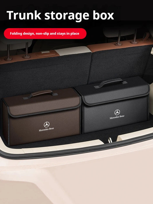 Mercedes-Benz AMG Foldable Car Trunk Storage Organizer Box – Multipurpose Storage Bag for A/B/C/E/S-Class, GLA, GLB, GLC, GLE, SLK & More