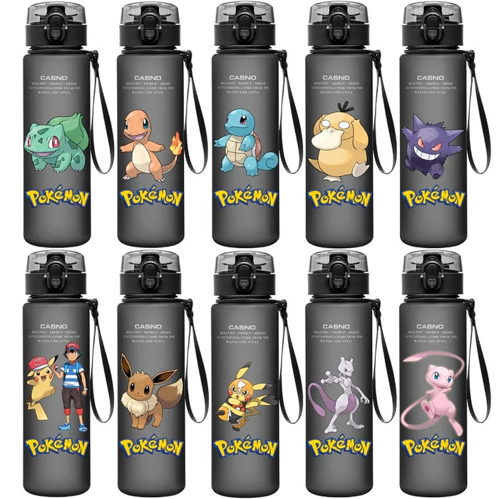 Pokemon Anime Portable Pikachu Cartoon Outdoor Sports Large Capacity Water Bottle