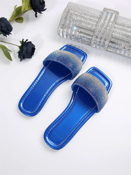 Luxury Designer Women Rhinestone Fashion Ladies Slippers