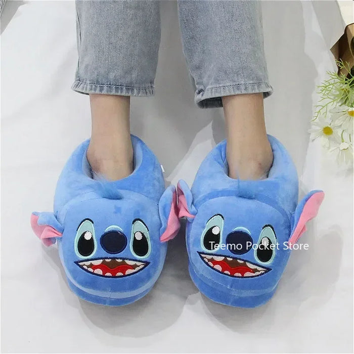 Disney Lilo & Stitch Cotton Slippers – Warm Winter Indoor House Shoes, Christmas Gift