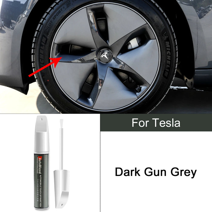Tesla Scratch Repair & Wheel Touch-Up Pen – For Model 3, Y, S, X | Clear Coat Gloss Enhancer | Car Paint Scratch Remover