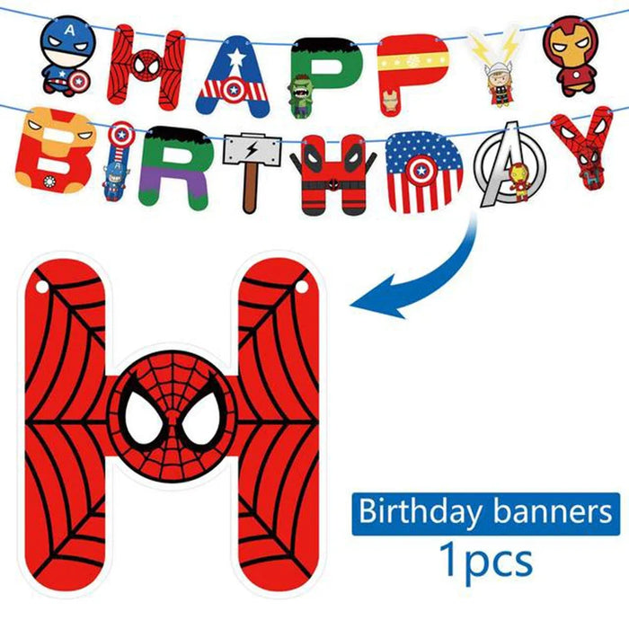 Super Hero Avengers Alliance Kid Favorite Theme Decor Birthday Banner Tablecover Plates Napkin Boy Girl Baby Shower Supplies