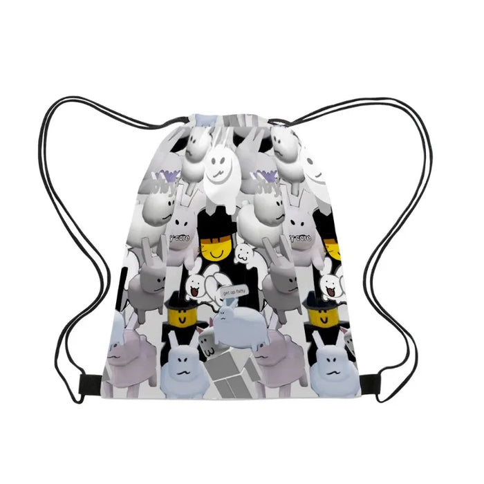Roblox Gubby 3D Drawstring Backpack – Lightweight Anime-Inspired Travel & School Bag for Kids & Gamers