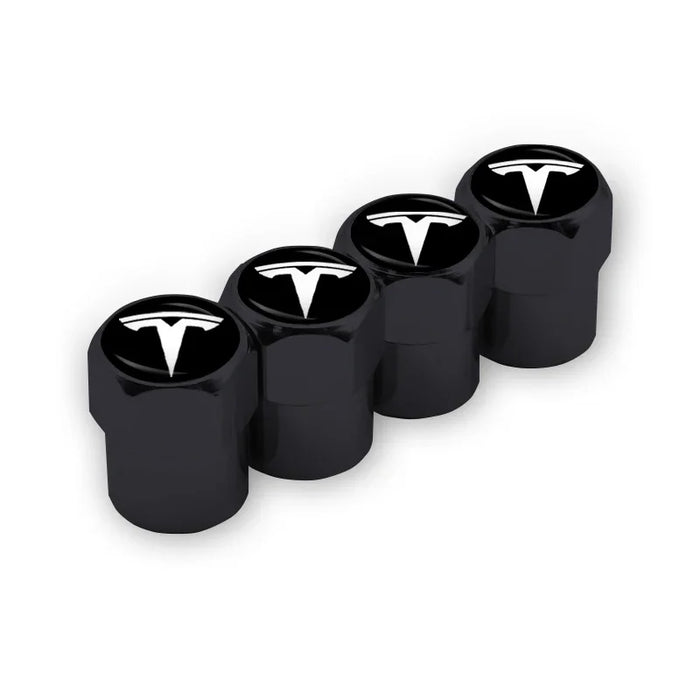 4PCS Tesla Tire Valve Stem Caps – Dustproof Aluminum Alloy Wheel Air Caps for Model 3, Y, S & X