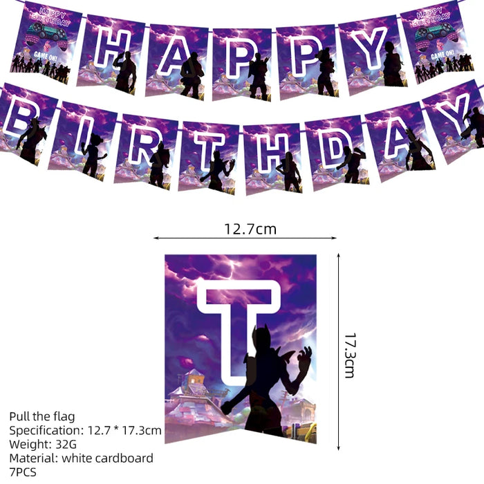 BattleFest™ Fortnite Party Set – Llama Theme Plates & Cups for Boys’ Birthday Decorations