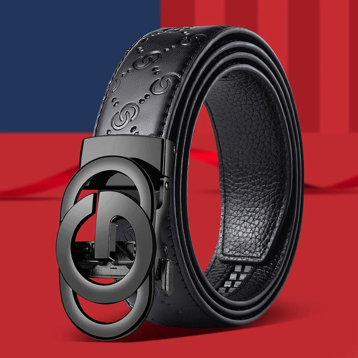 GoBliss™ Men’s Leather Belt – Soft Premium Leather with Luxury Alloy Buckle for Suits & Jeans