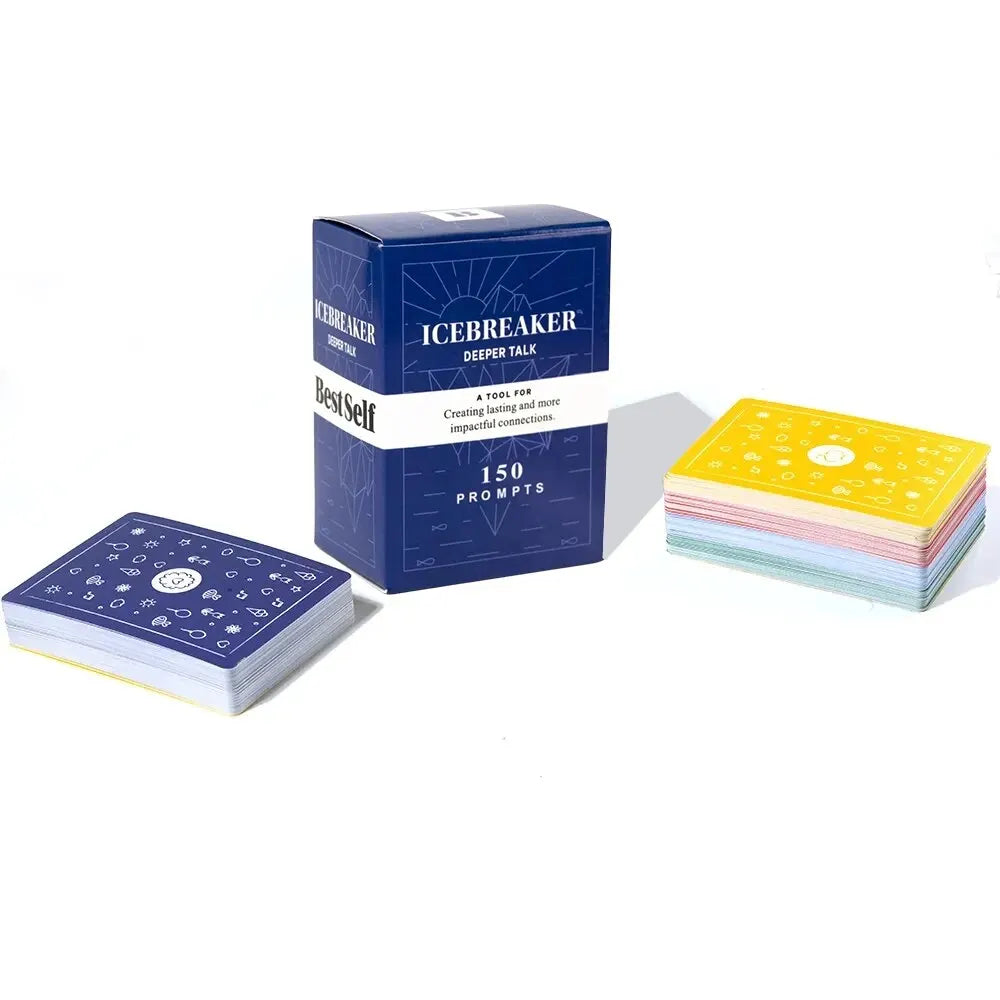 Icebreaker Conversation Card Game – Deep Talk Deck by BestSelf | Fun Conversation Starter to Strengthen Relationships & Build Connections
