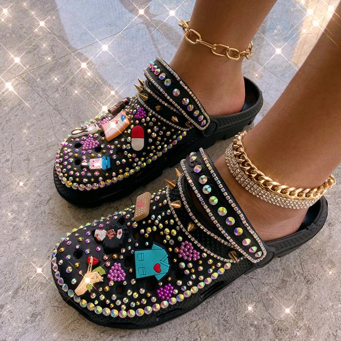 Luxury Designer Customized Bling Clogs With Charms