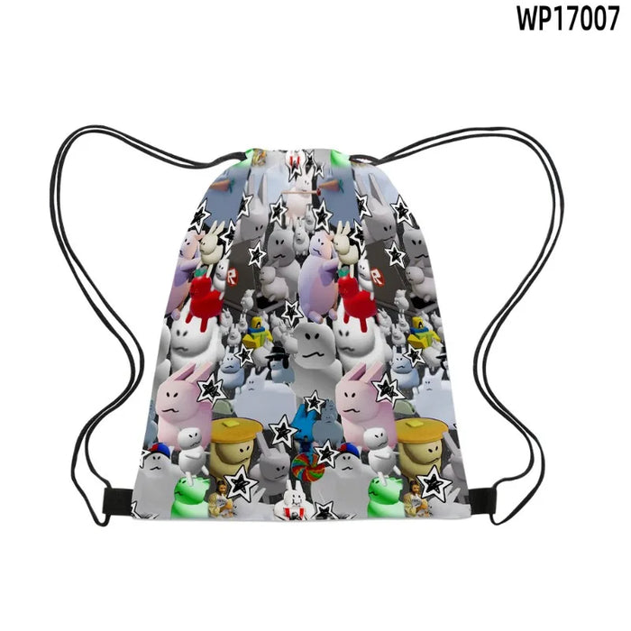 Roblox Gubby 3D Drawstring Backpack – Lightweight Anime-Inspired Travel & School Bag for Kids & Gamers
