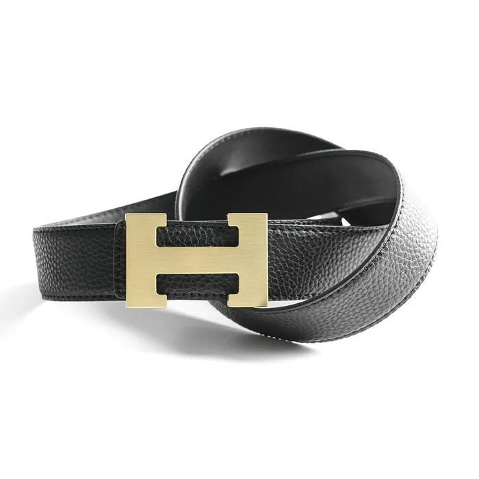 Luxury Designer Brand Buckle Genuine Real Leather Belts