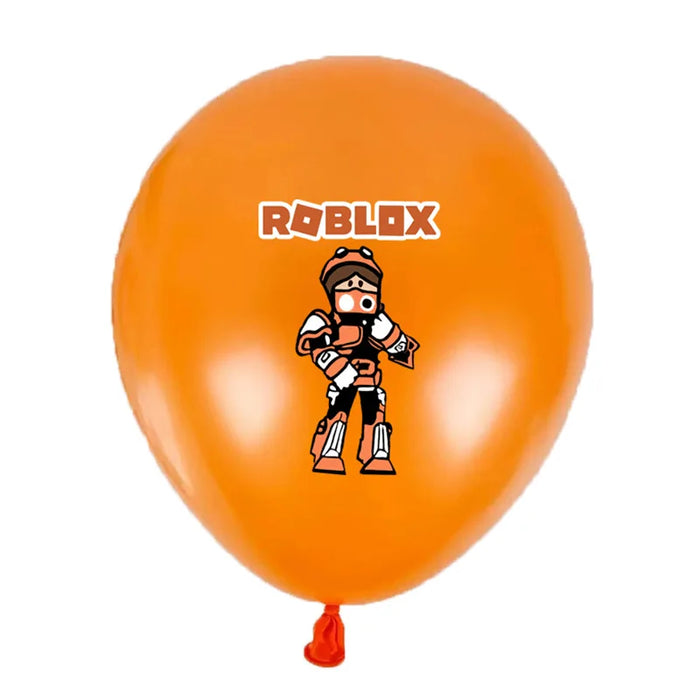 BlockBalloons™ 12-Pack 12″ Roblox-Style Latex Balloons – Cartoon Party Decor for Kids’ Birthdays & Baby Showers