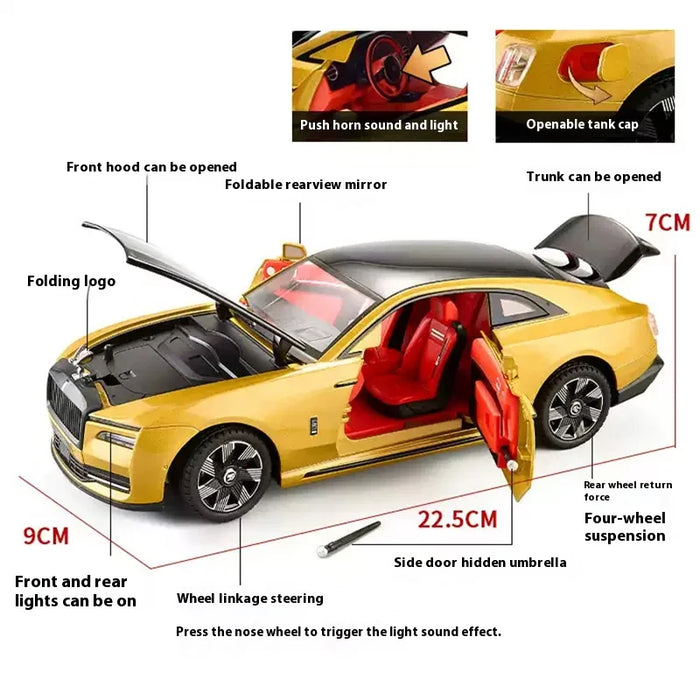 1:24 Rolls-Royce Alloy Die-Cast Model – Shining Luxury Car Collectible, Display Gift for Enthusiasts