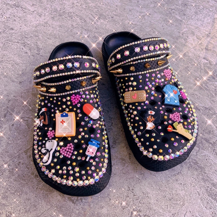 Luxury Designer Customized Bling Clogs With Charms