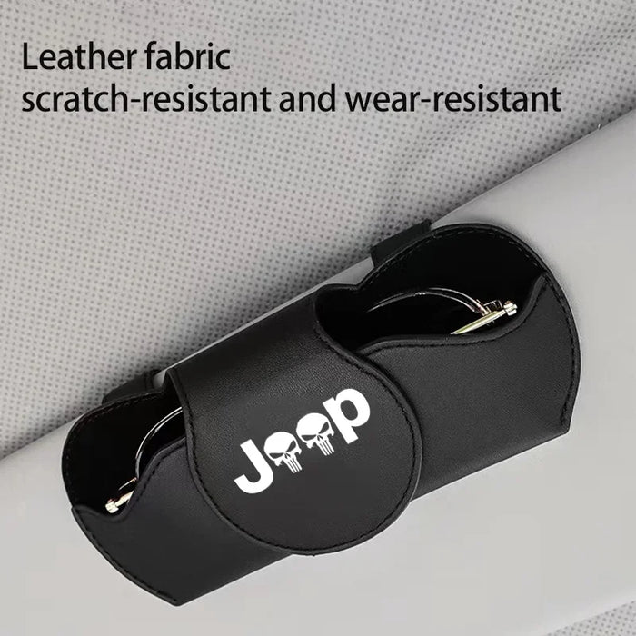 Car Glasses Case Holder Multi-function Clip for Jeep Renegade Grand Cherokee Wrangler Compass Patriot Car Accessories