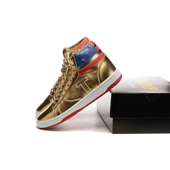 Trump GOLD MAGA 2024 NEVER SURRENDER Sneakers