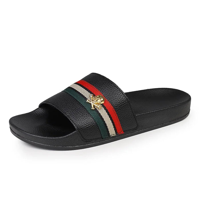 Gucci Men Luxury Casual Slippers Fashion Indoor Outdoor Beach Women Round Toe Non-Slip
