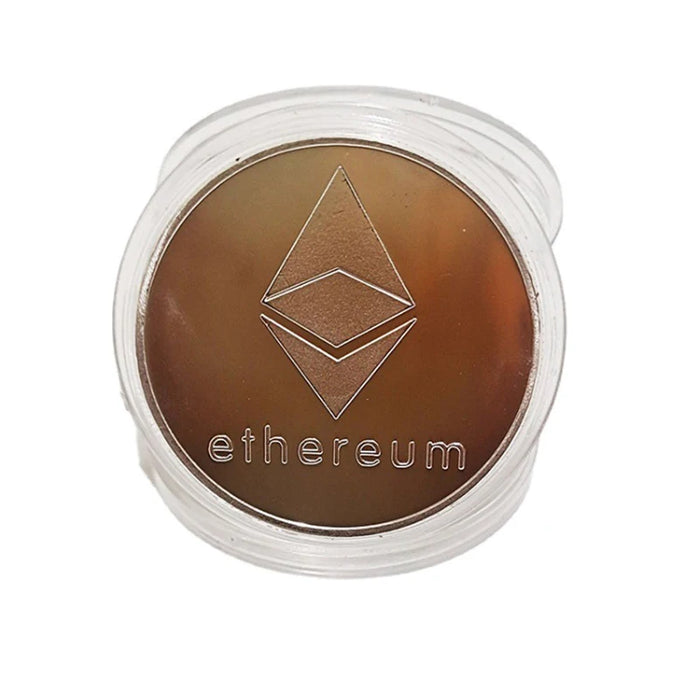 Ethereum Commemorative Coin – Creative Physical Collectible Art Token, Cryptocurrency Souvenir Coin