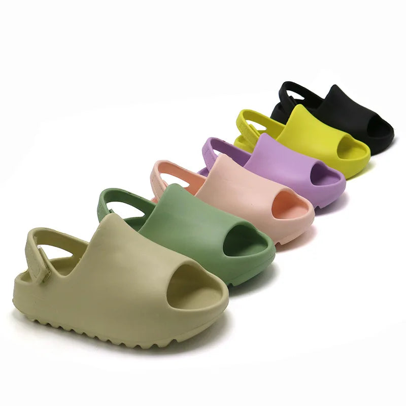 Yeezy Kids Fashion Slides – Boys & Girls Thick Platform Non-Slip Baby & Children’s Sandals
