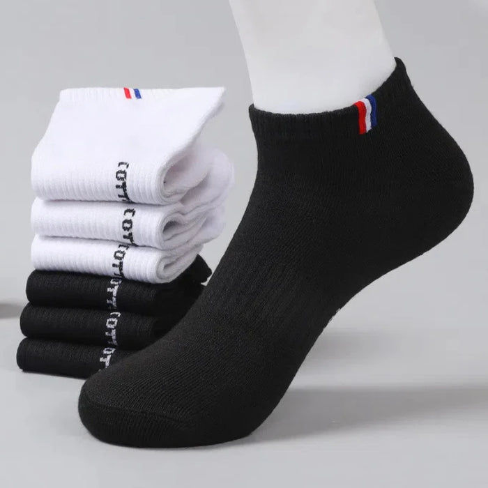 20/50 Pairs Men’s Short Crew Socks – Soft, Comfortable Black & White Athletic Socks for Everyday Wear