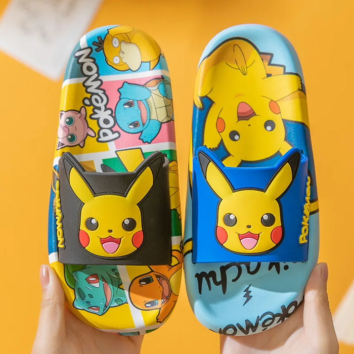Pokémon Kids Summer Slippers – Cute Pikachu Indoor Non-Slip Soft Sandals