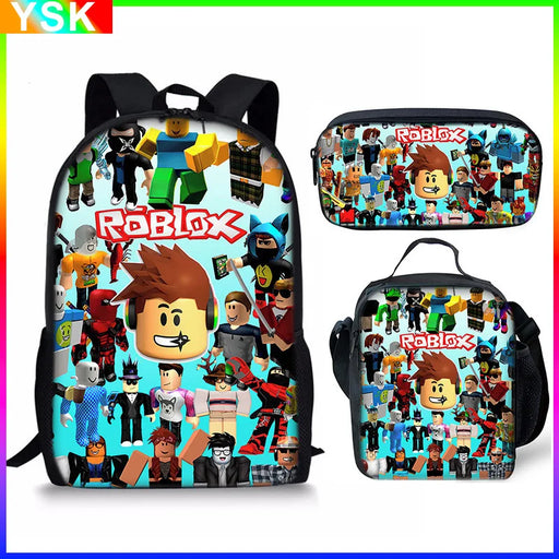 Roblox Three-piece Set of School Bag Game Backpack