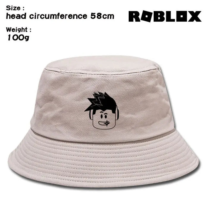 Roblox™ Cotton Fisherman Hat – Cartoon Sun Hat for Adults, Outdoor Summer Sun Protection