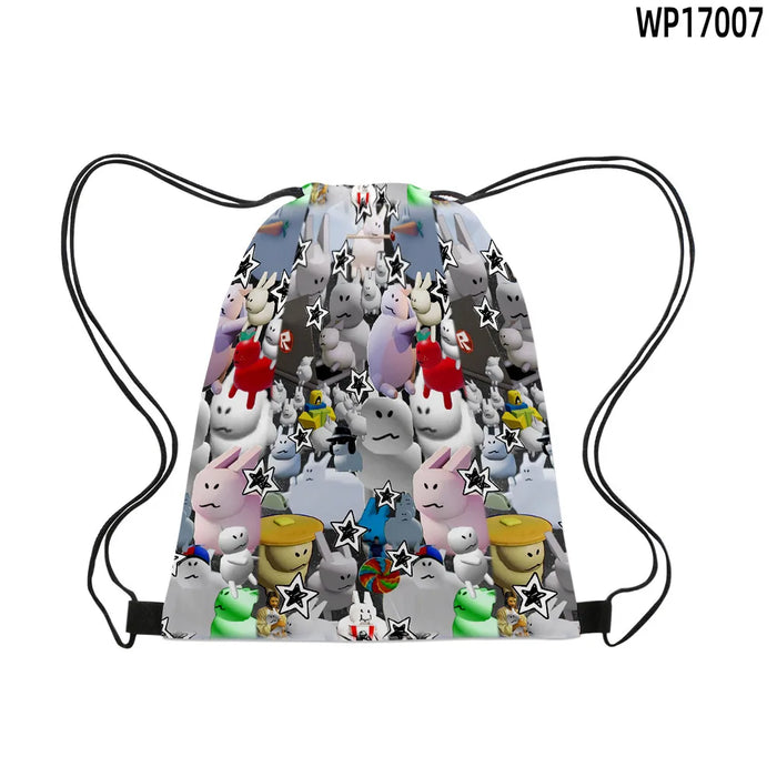 Roblox Gubby 3D Drawstring Backpack – Lightweight Anime-Inspired Travel & School Bag for Kids & Gamers